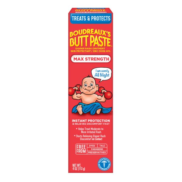 BOUDREAUX’S MAXIMUM STRENGTH BUTT PASTE OINTMENT 4 OZ (PACK OF 3)