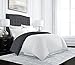 Beckham Hotel Collection Luxury Reversible Duvet Cover Set - Luxurious Soft-Brushed Microfiber, Hypoallergenic and Stain Resistant - Full/Queen - Gray/White
