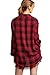 Umgee Women's Lightweight Plaid Flannel Tunic With Frayed Fringe Hem reg/Plus
