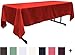 LA Linen Polyester Poplin Washable Rectangular Tablecloth, Stain and Wrinkle Resistant Table Cover 60x120, Fabric Table Cloth for Dinning, Kitchen, Party, Holiday 60 by 120-Inch, Red