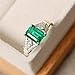Metmejiao Vintage Ring Women Deep Green Gemstone 14k White Gold Filled Wedding Bridal Band Ring (10)