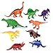 Wowok Dinosaur Toys with Activity Play Mat & Trees, Educational Realistic Plastic Dinosaur Figures Playset Including T-Rex, Allosaurus, etc, to Create a Dino World Gift for Boys and Girls