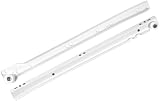 REJS Metal Roller Drawer Slides 450mm Single-Extension Kit 4pc