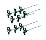 Set of 10 Heavy Duty Tent Stakes - 10" Metal Nail Forged Steel Tent Pegs For Camping Tent Tarp Or Garden Stake