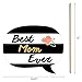 Mother's Day Photo Booth Props Kit - Celebration Set, Premium Cardstock Photo Props with Sticks, DIY Party Decorations - 20 Pieces - Best Mom Ever