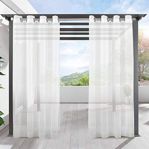 LiveGo Outdoor Vorhänge Wasserdicht – Verdunkelnd, Wärmeisoliert, Mit Ösen, Für Pergola & Terrasse, 1 Panel
