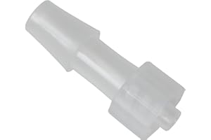 MEETOOT 10pcs Male Luer Lock 1/4" PP Hose Barb Adapter for Laboratory Biochemical/Analytical Instruments, Food Machinery and Aquarium Equipment
