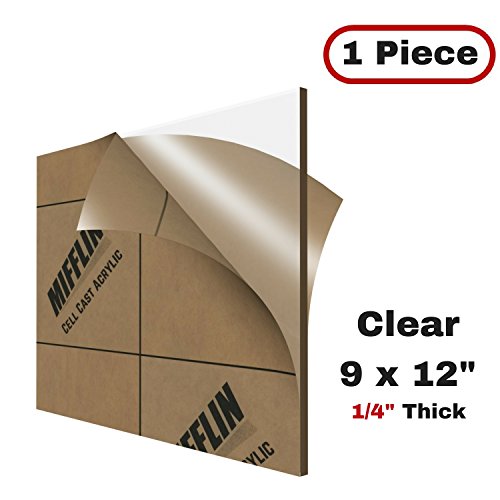 Mifflin cast plexiglass sheet (transparent clear, 1 piece, 9 x 12…