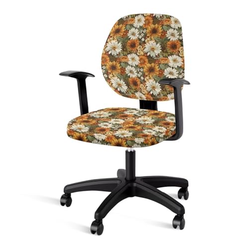 Talayituse Sunflower Daisy Print Computer Office Chair Cover Stretchable Chair Covers Chair Slipcover 2 Pieces Anti-Dust Chair Protective Slipcover, Universal Chair Slipcover Protector at Amazon