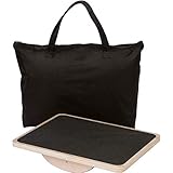 Wooden Balance Board - Wobble Board for Physical Therapy - Rocker Fitness Board for Standing Desks - Includes Bonus Carrying Bag
