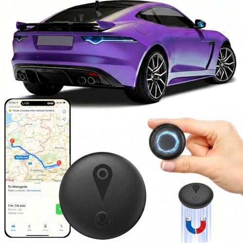 GPS Tracker Car (Compatible with iOS & Android) GPS Tracker Car without Subscription Integrated, 2026 Global Cover Worldwide IP67 for Cars, Motorcycles, Bicycles, Strong Magnetic Suction Power