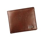 Men Bifold Business Leather Wallet ID Credit Card Holder Purse Pockets KingWo (B)