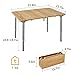 KingCamp Folding Table Bamboo Top Aluminum Frame Quarter Fold Detachable Legs Height Adjustable Portable for Camping Picnic Outdoor with Carry Bagthumb 1