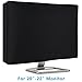 Flat Screen Monitor Cover Full Body Sleeve for 20” 21” and 22” LED LCD HD Panel, Scratch Resistance with Cleaning Cloth-Black
