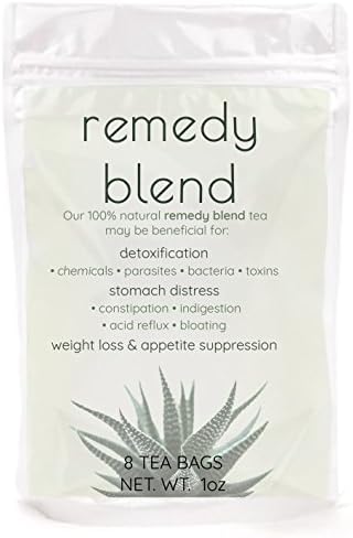 REMEDY BLEND Detox Tea | Eliminates Toxins | Relieves Bloating | Cleanses Colon | Weight Loss &amp; Appetite Suppression | 1 Month Supply