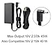 Nicpower 45W AC Adapter Laptop Charger Compatible for Acer Aspire S 13 S13 S5-371 S5-371T Power Supply Cord