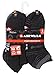 Airwalk Men's Half Cushion Low Cut Athletic Ankle Socks (6-Pair Pack) 10-13 Black