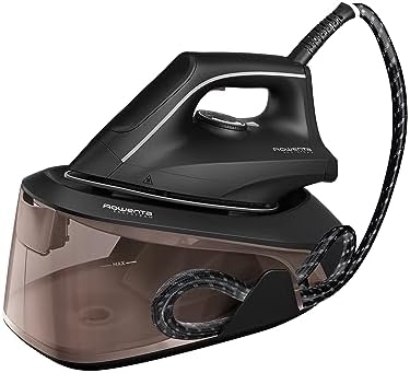 VR5120 Easy Steam Dampfbügelstation, 2400 Watt, 110 g/Min. variabler Dampf, 210 g/Min. extra Dampfstoß, schnellaufheizend, 1,4 L Wassertank, Antikalk-System, Eco-Modus, Zimt/Schwarz