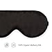 MorusStudio Mulberry Silk Sleep Mask, Super Soft, Organic, Breathable, Lightweight, No Pressure on Eyes, Adjustable Strap Fits for Any Sleep Position, Block 100% Lights (Black) (Black)thumb 1