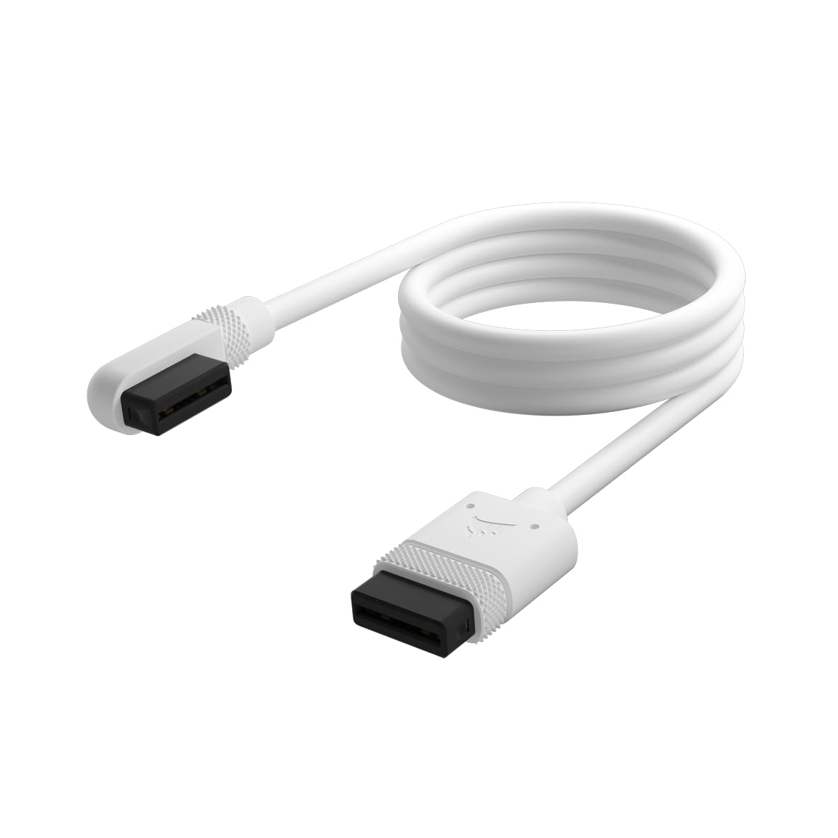 Corsair iCUE LINK Slim Cable - 1x 600mm Straight/Slim 90° - White