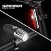 Rechargeable LED Bike Light Set, SGODDE Super Bright 4-Mode Sport Bicycle Headlight+3-Mode Taillight+Bike Bell/Ring, Waterproof Easy to Install Front Light Rear Light for All Bikes