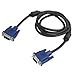 uxcell Black Blue VGA 15 Pin Male to Male Computer Monitor Cable Wire Cord 4.2ft primary