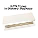 RAW 108 Organic 1 1/4 Cones - W Gallery Scoop Sticker - Discreet Box - Pure Hemp 1.25 84mm Pre-Rolled Cones - 26mm Filter Tips - Natural Unbleached Unrefined Rolling Papers - 100 + Bonus Pack