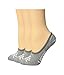 Vans Womens Girls Basic Canoodle No Show Socks, Grey / White, Womens Shoe Size 7-10