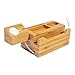BoxThink Charging Station Apple Watch Airpods Charger Stand iphone Charging Dock Cable Management Wood Charging Station with 3 USB Ports Compatible with AirPods/Apple Watch Series3/2/1/iPhone