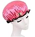 Beautiful Home Thicken Double-Layer Waterproof Shower Cap Bath Cap Elastic Band Spa Shower Hat for kids girls