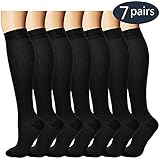 7 Pairs Compression Socks For Women and Men - Best Medical,for Running, Athletic, Varicose Veins, Travel.