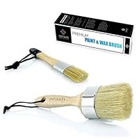 Super Coverage !!!! Professional Chalk and Wax Paint Brush !!! DIY Painting and Waxing Tool | Natural Bristles | Home Décor, Wood Projects, Furniture, Stencils | Reusable (2 pc Set)