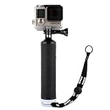 LOTOPOP Waterproof Floating Hand Grip for Gopro Hero 5 3+ 4 Session 3 - Handle Mount Accessories and Water Sport Pole for GeekPro 3.0 and ASX Action Pro Cameras Action Camera Accessories-White