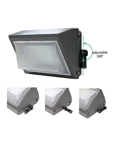 LED Wall Pack 100W, Adjustable Dusk-to-Dawn Photocell, 300-400W HPS/MH Replacement, IP65 Rated Waterproof Outdoor Commercial Lighting Fixture, 5000K 12500lm 10-Year Warranty by Kadision - Thumbnail 2