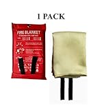 Tonyko Emergency Surival Fire Blanket, Flame Retardant Protection and Heat Insulation Designed for Kitchen,Fireplace,Grill,Car,Camping