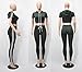 ChongErfei Women's Sexy Bodycon Round Neck Hoody Pants 2-Piece Jumpsuit Sportswear (Small, Dark green)