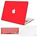 MOSISO Plastic Hard Case & Keyboard Cover & Screen Protector Compatible MacBook Air 11 Inch, Light Red