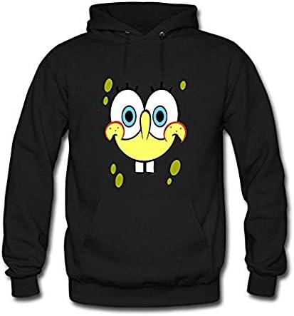 Custom SpongeBob SquarePants Kids Girls' Hoodie, Designer Classic Hoodie X-Large Black
