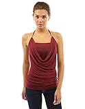 PattyBoutik Women's Halter Drape Front Twinset Top