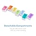 BUG HULL 7 Day Pill Organizer Detachable, Weekly Pill Case, Pill Box for Pills Vitamin Fish Oil Supplements