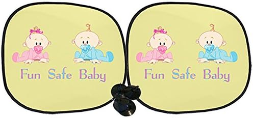 Fun Safe Baby Sunshades for Backseat Side Windows, 2 Piece