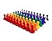 Hyamass 80pcs Colorful Plastic 24mm Pawns Pieces for Board Games, Tabletop Markers Component