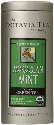 Octavia Tea Moroccan Mint (Organic Green Tea), 2.68-Ounce (Pack of 2)