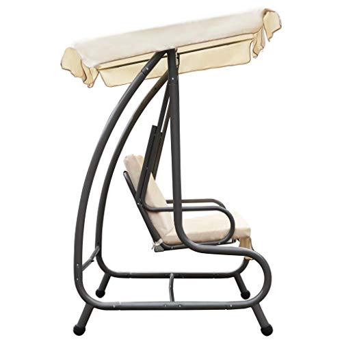vidaXL Hollywoodschaukel Dach Gartenschaukel Schaukelbank Schaukel Gartenmöbel – Bild 4