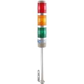 Baomain Industrial Signal Light Column LED Round Tower Light Indicator Continuous Light LTA-502T Warning Light Red Green Yellow DC 24V
