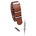 Brown 20mm Synthetic Leather Strap with Spring bar Tool and 4 Spring Bars - Barron Watch Company [BWC]