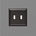 Amazon Basics Double Toggle Light Switch Wall Plate, Oil Rubbed Bronze, Set of 2