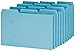 Oxford Index Card Guides with Blank Tabs, 4 x 6 Inches, 1/3 Cut Tabs, Blue, 100 per Box (P413)