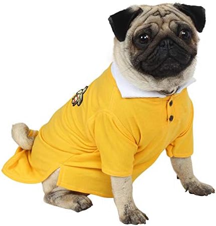 Douge Couture Yellow Color Polo T-Shirt with Patch