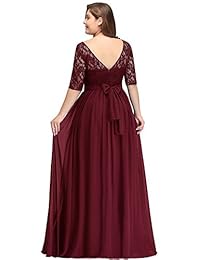 Vestido largo de chifón para mujer, talla Plus, para dama de honor